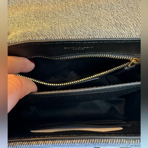 Saint Laurent Loulou Puffer Y Quilted Toy Blue Denim NWT Crossbody Italy COA - Picture 15 of 17